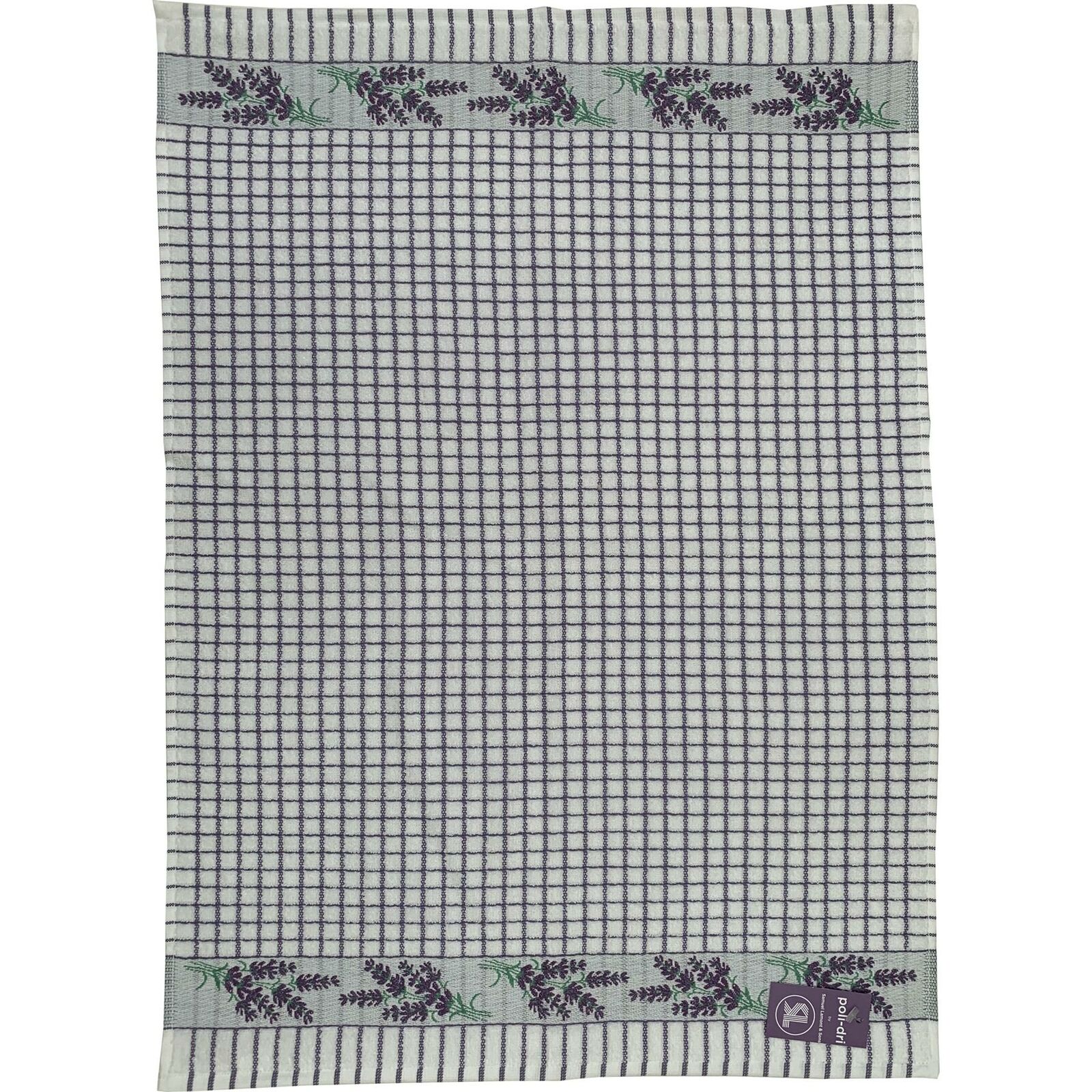 Samuel Lamont Poli-Dri Tea Towel Jacquard Lavender/Sprigs