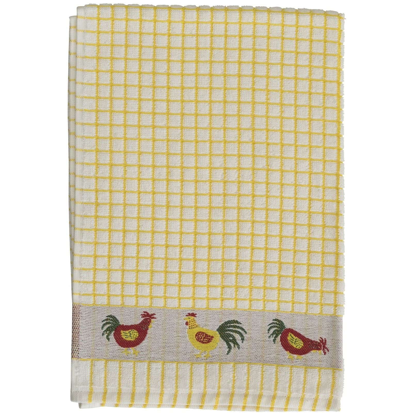 Samuel Lamont Poli-Dri Tea Towel Jacquard Yellow/Chicken