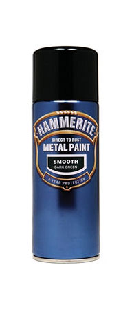 Hammerite Direct To Rust Metal Paint - Smooth Finish Aerosol in Black 400ml