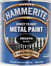 Hammerite Direct To Rust Metal Paint - Smooth Finish in Black 2.5L