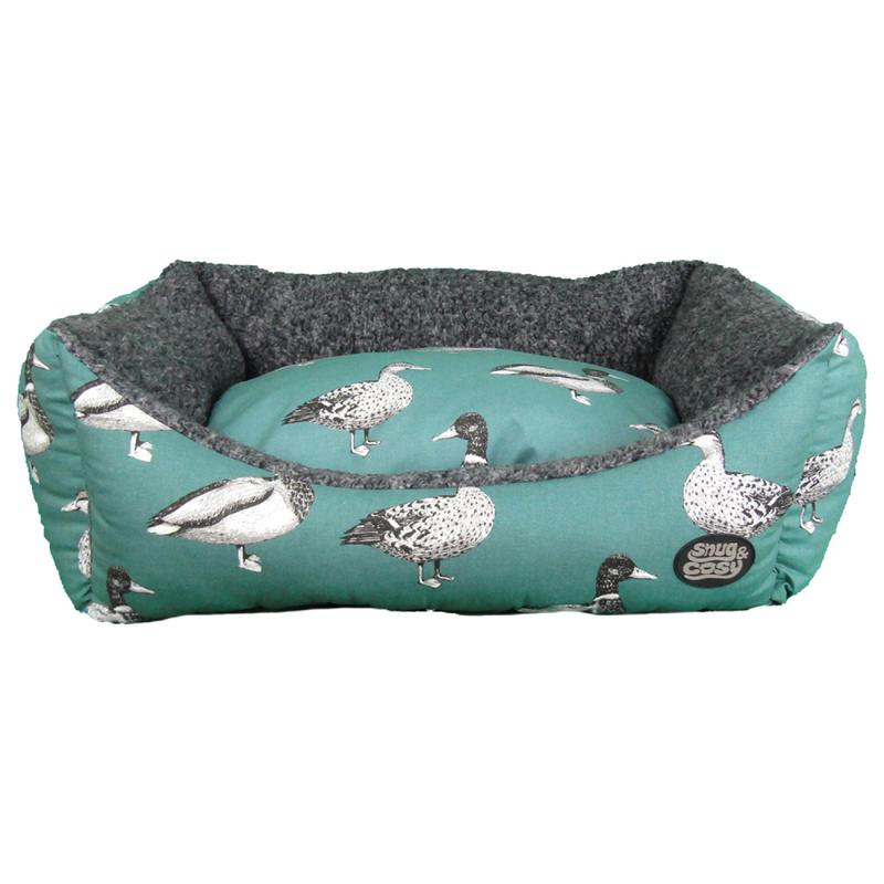 Snug & Cosy Teal Duck Print Rectangular Bed