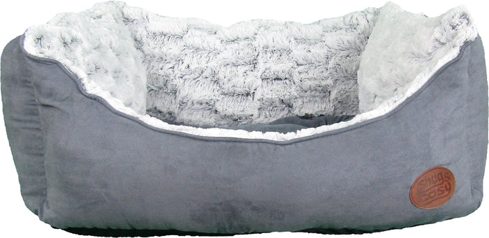 Snug & Cosy Novara Rectangular Dog Bed Charcoal 25"