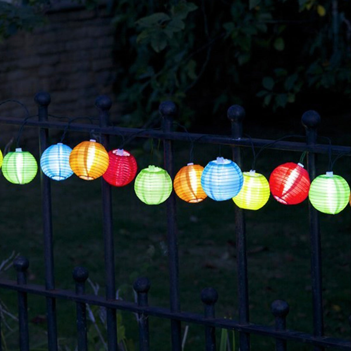 Solar Chinese Lanterns Multi-Coloured