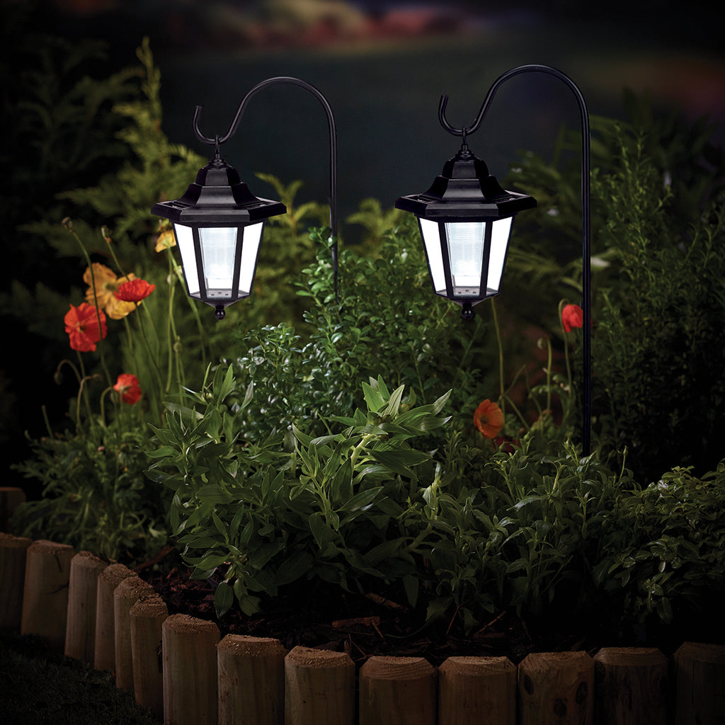 Cole & Bright Solar Coach Light with Shepherd's Hook x2