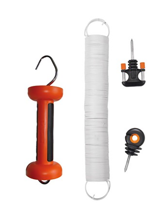 Gallagher White Spring Electric Gate Set
