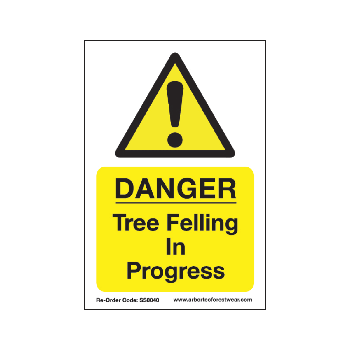Treehog SS0040 Corex Safety Sign Tree Felling In Progress