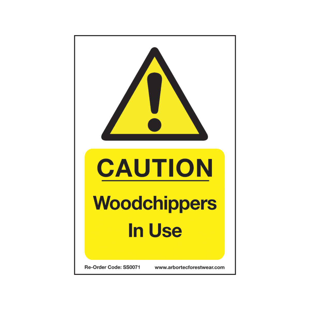 Treehog SS0071 Corex Safety Sign Caution Wood Chippers In Use