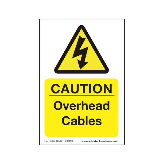 Treehog SS0110 Corex Safety Sign Caution Overhead Cables