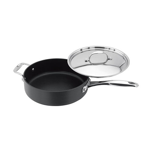 Stellar Hard Anodised Non-Stick Saute Pan with Lid 24cm