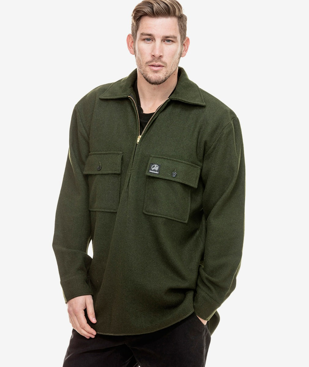Swanndri Men's Ranger Wool Zip Front Bushshirt