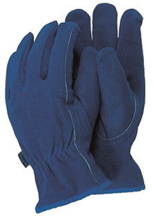 Town & Country Suede Leather Gloves Fleece Lined Large
