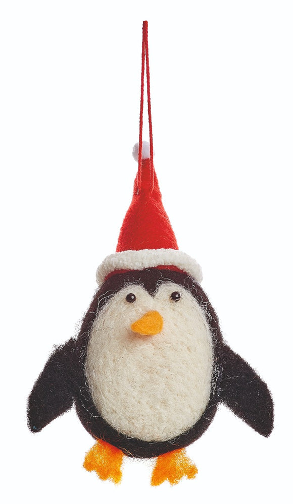 Premier Penguin with Santa Hat Hanger 14cm