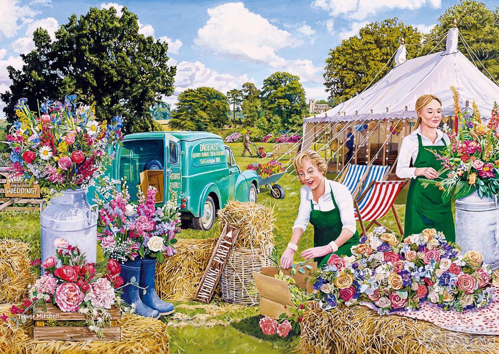 Gibsons The Florist's Round 4 X 500 Piece Jigsaw
