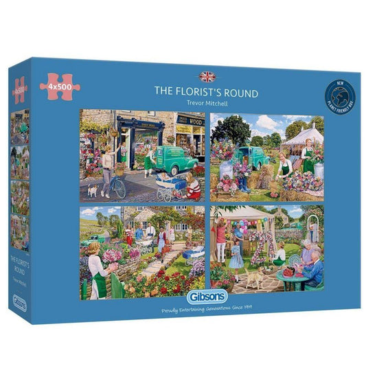 Gibsons The Florist's Round 4 X 500 Piece Jigsaw