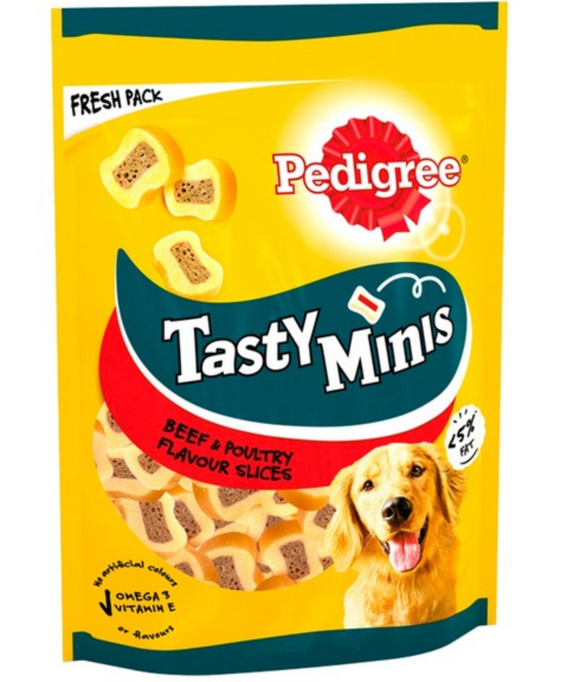 Pedigree Tasty Minis Beef & Poultry 155g 