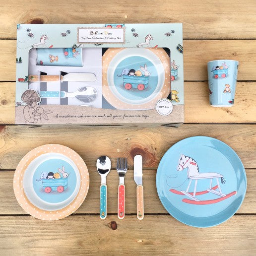 Bell & Boo Toy Box 6 Piece Melamine & Cutlery Set