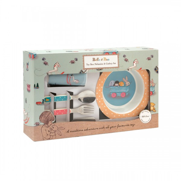 Bell & Boo Toy Box 6 Piece Melamine & Cutlery Set