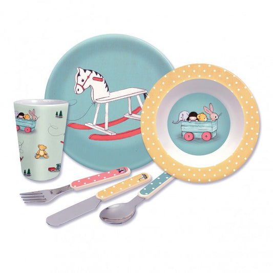 Bell & Boo Toy Box 6 Piece Melamine & Cutlery Set