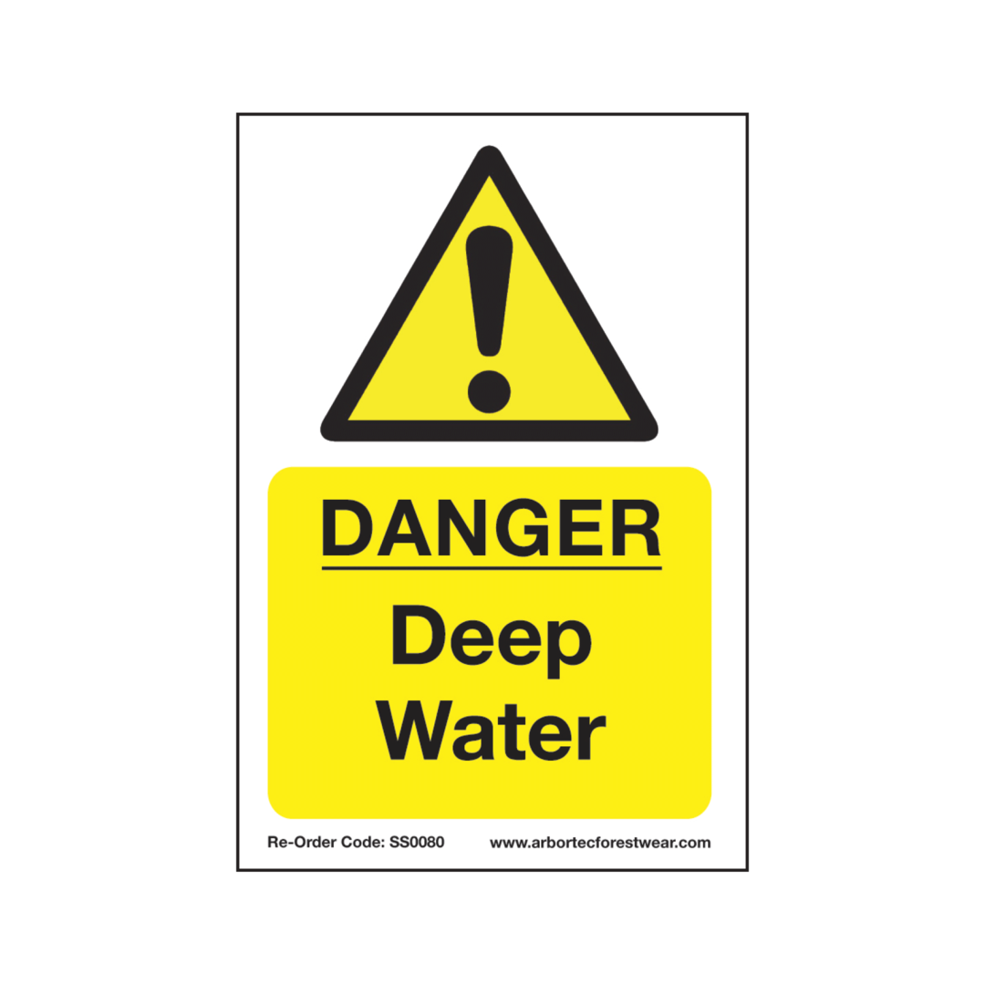 Treehog SS0080 Corex Safety Sign Danger Deep Water