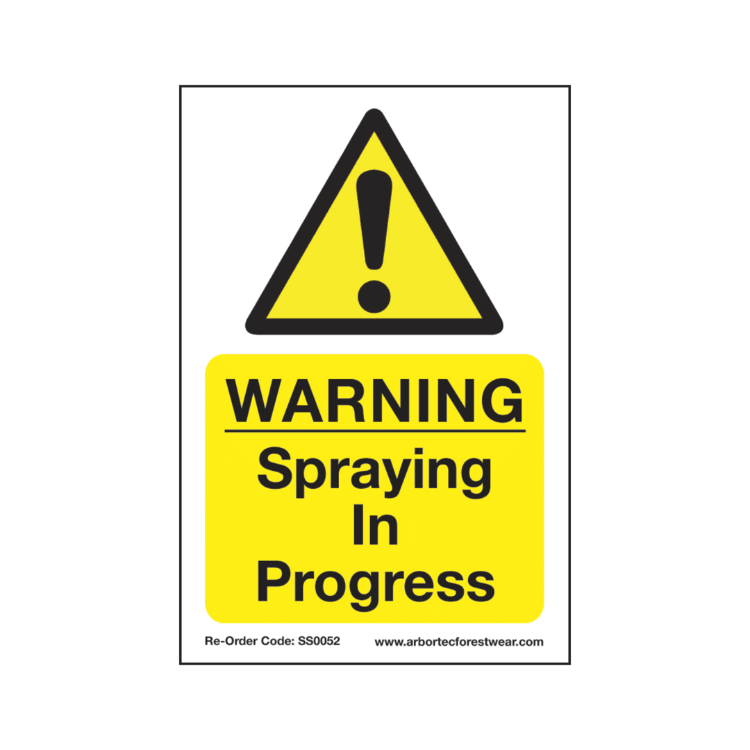 Treehog SS0052 Corex Safety Sign Warning Spraying in Progress