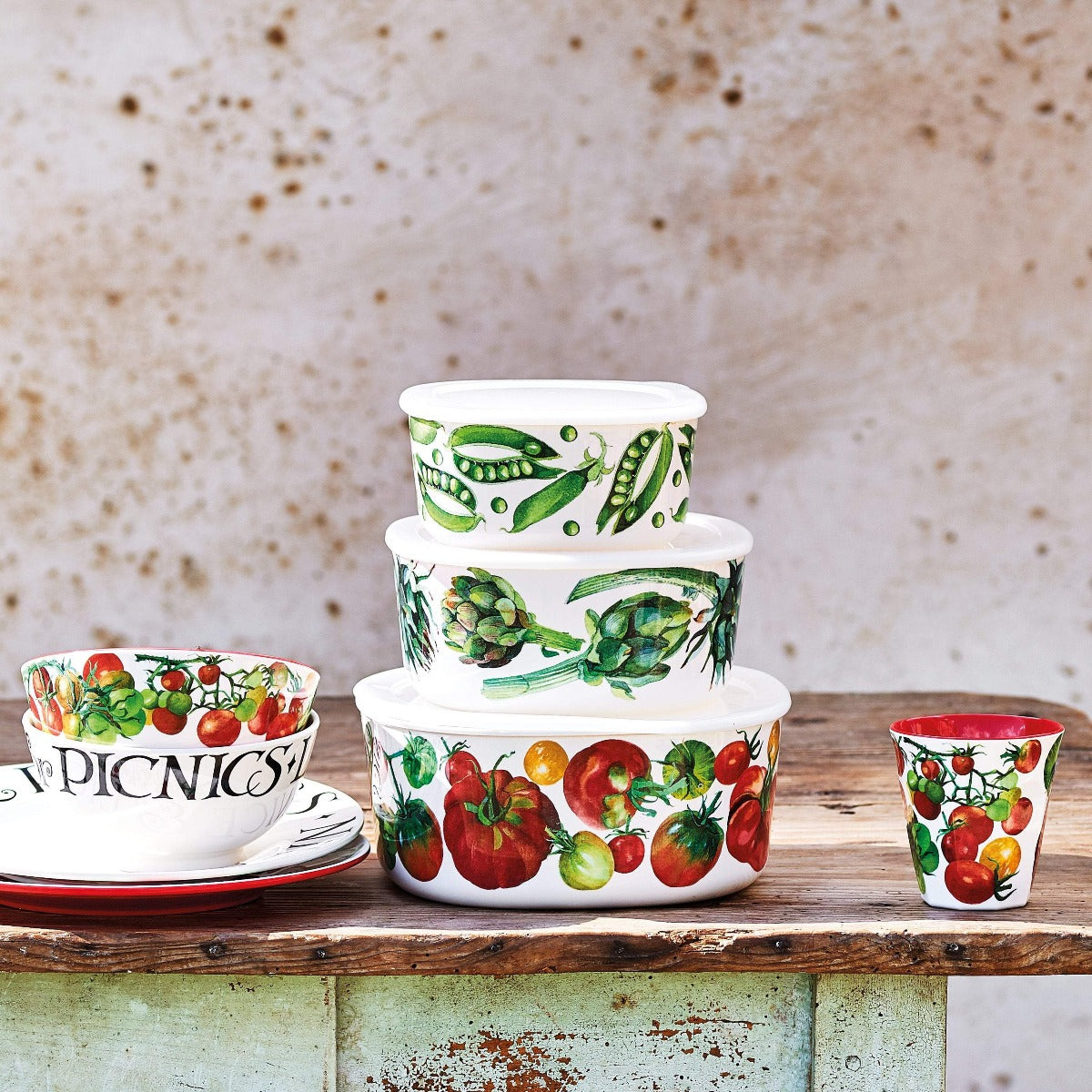 Emma Bridgewater Vegetable Garden Melamine Storage Tubs Set of 3