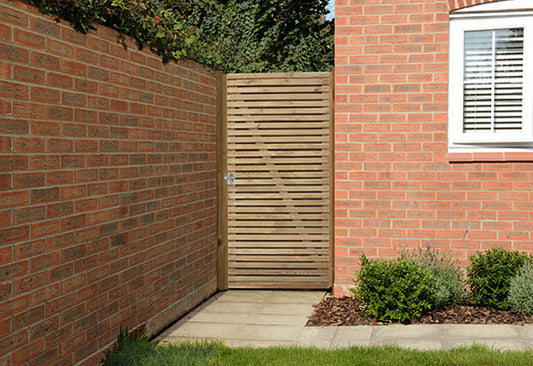 Forest Garden Double Slatted Gate 6ft x 183cm