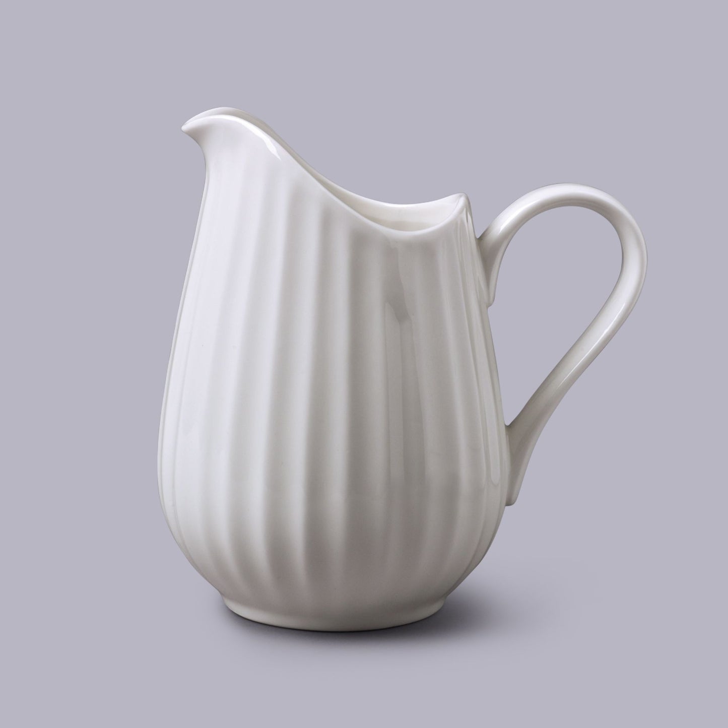 W.M. Bartleet & Sons White Porcelain Fluted Jug