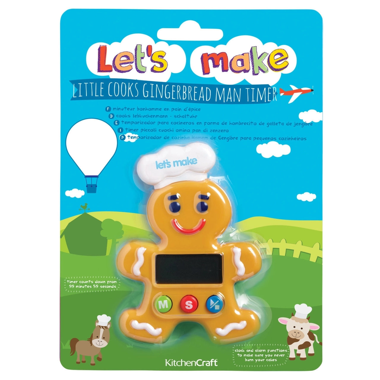 KitchenCraft Let's Make Gingerbread Man Digital Timer