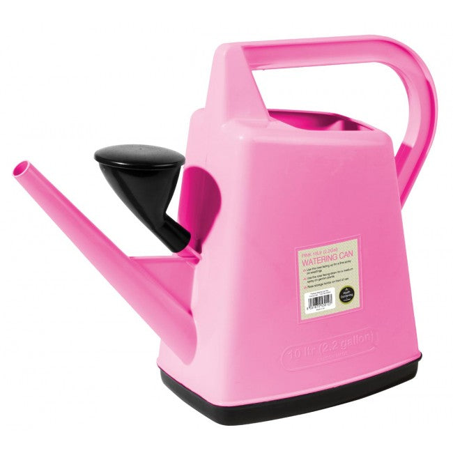 Premium Watering Can Pink 10ltr 2.2 Gallon