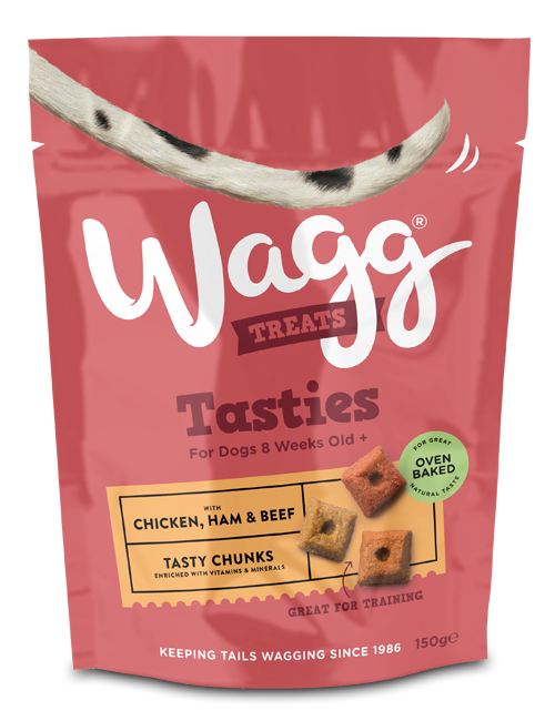 Wagg Tasty Chunks with Chicken, Ham & Beef 150g