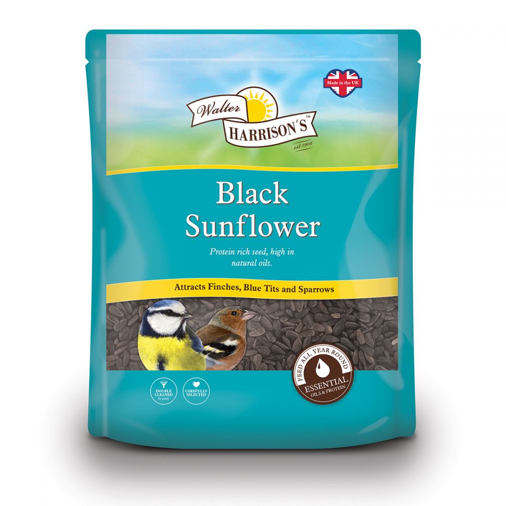 Walter Harrison's Black Sunflower Bird Seed Pouch 1.6kg