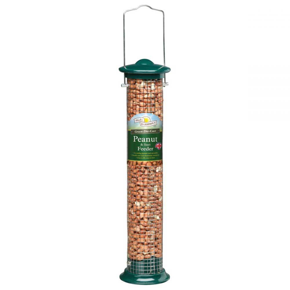 Walter Harrison's Green Die-Cast Peanut & Seed Feeder 20cm