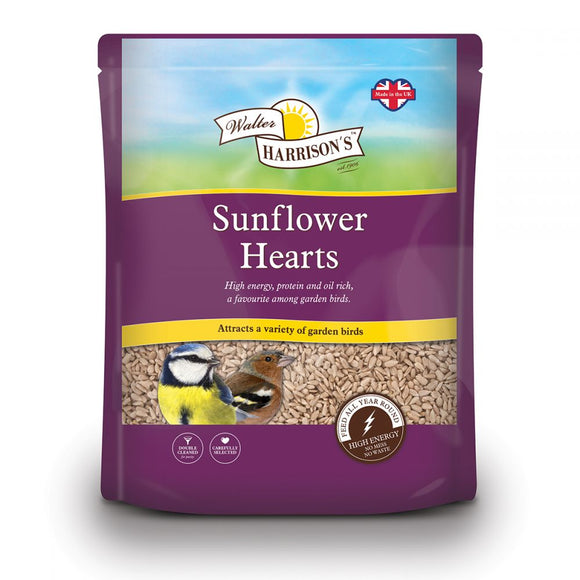 Walter Harrison's Sunflower Hearts Bird Feed Pouch 4kg