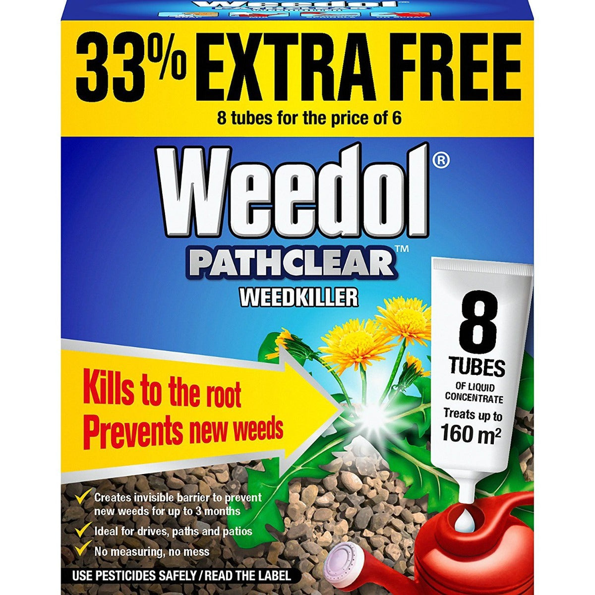 Weedol Pathclear Weedkiller Liquid Concentrate 6 Tubes + 2 Free