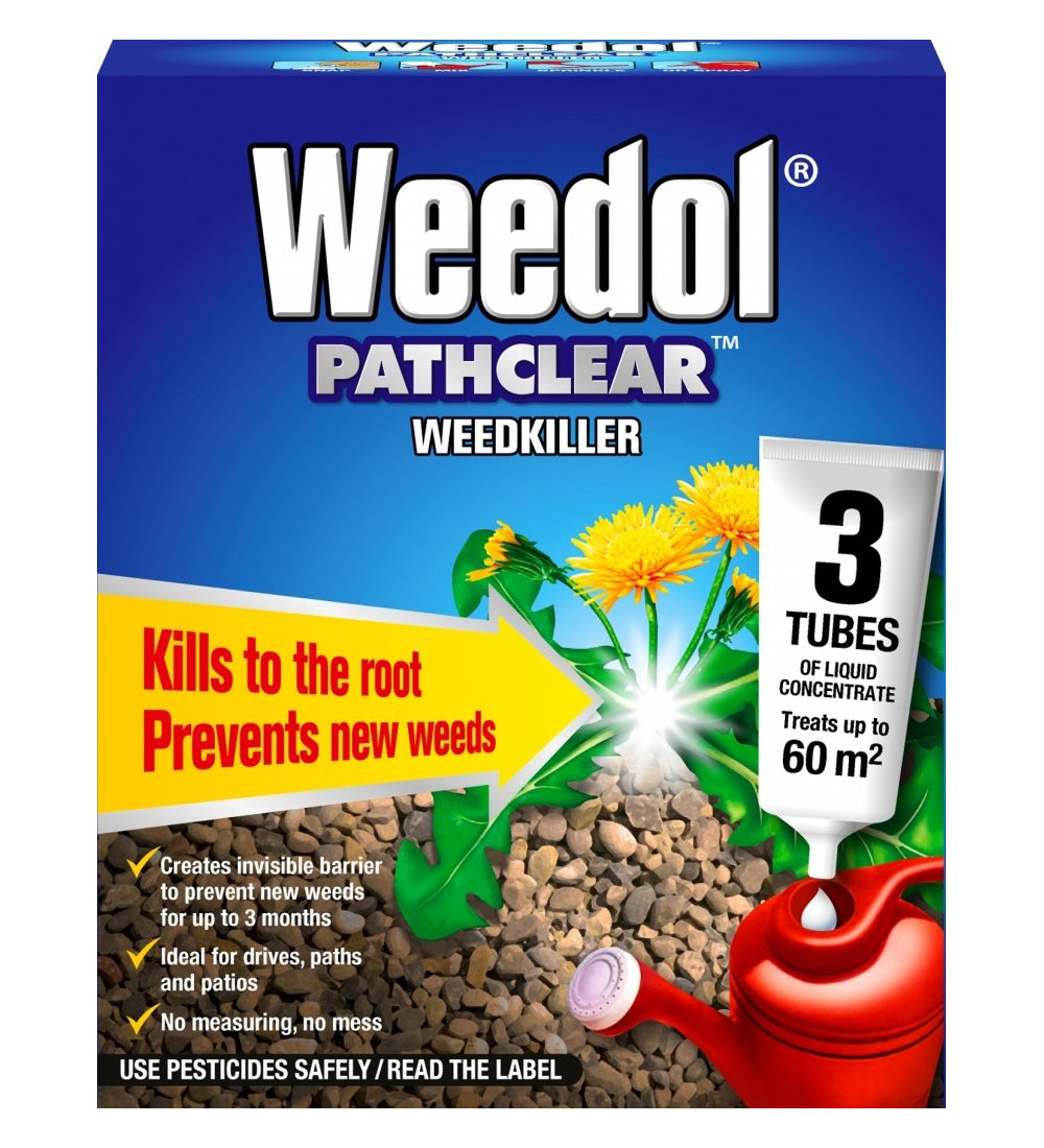Weedol Pathclear Weedkiller Liquid Concentrate Tubes 3-Pack