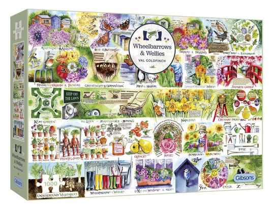Gibsons Wheelbarrows & Wellies 1000 Piece Jigsaw