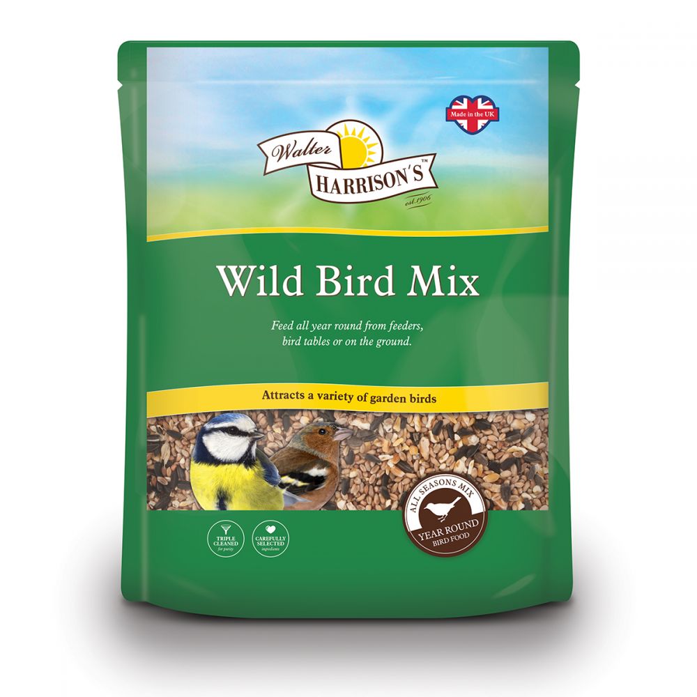Walter Harrison's Wild Bird Mix Bird Feed Pouch 4kg