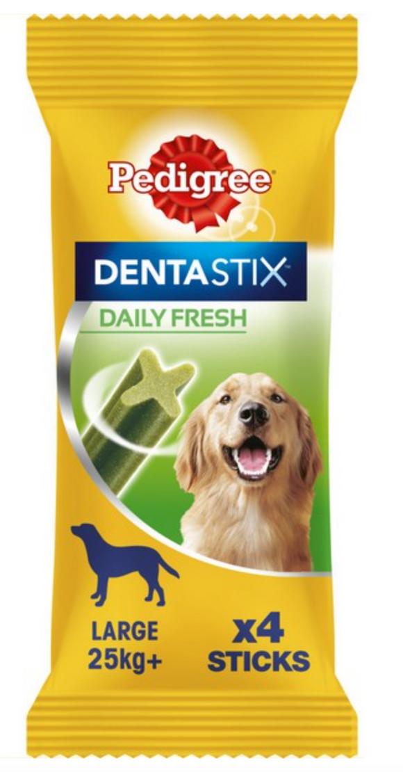 Pedigree Dentastix Fresh Daily Dental Chews Large Dog 4 Sticks