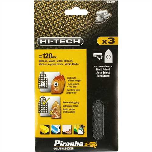 Black & Decker X39097 Multisander Mesh Sanding Sheet 120g x3