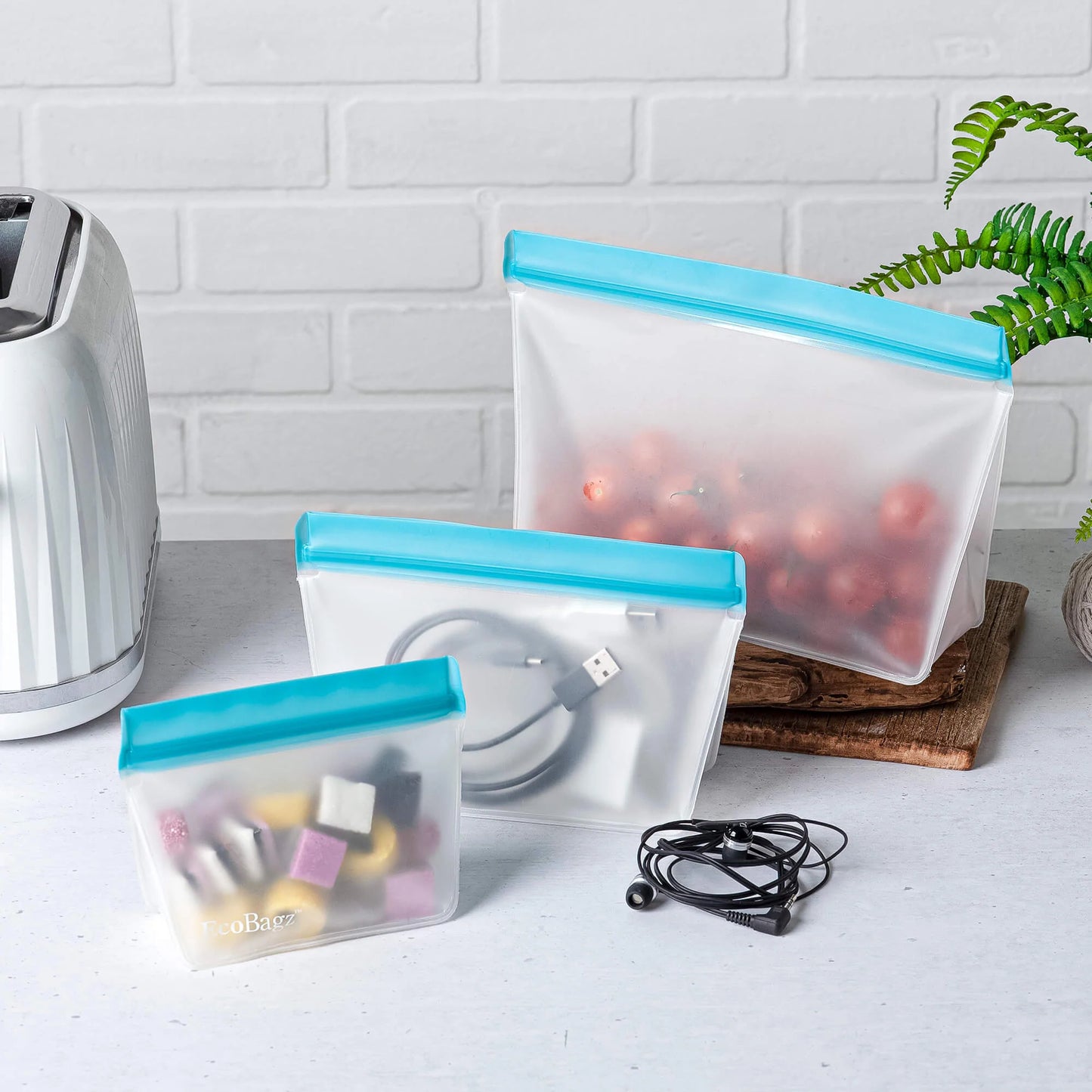 Zeal EcoBagz Resealable Storage Bags 3-Pack