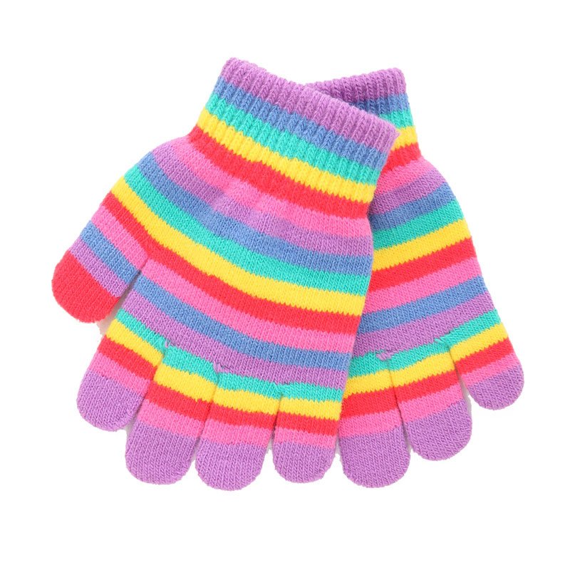 SSP Girls Stripey Magic Gloves